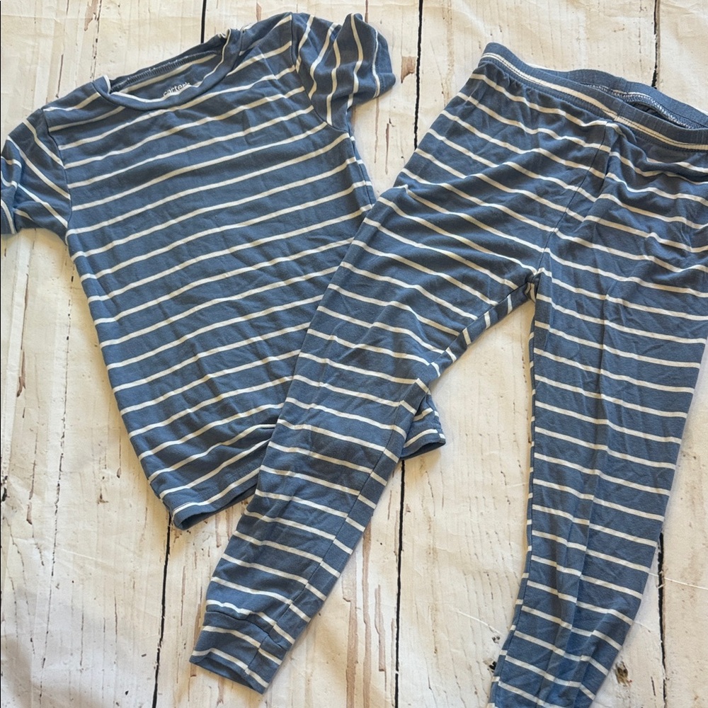 Carters Striped Blue and White Pajama Set